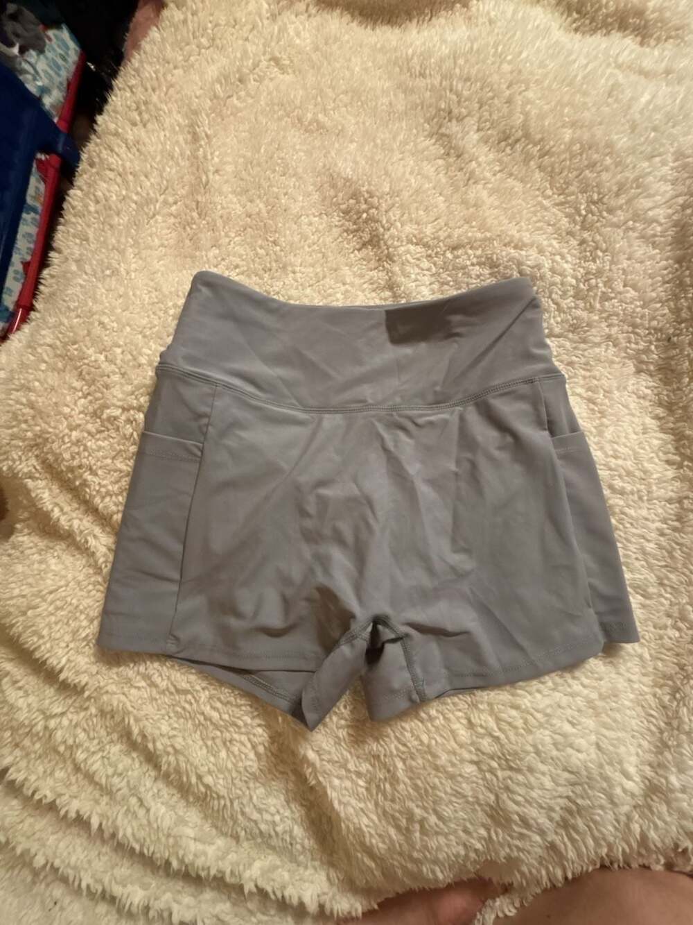 Pudolla Women's High-Waisted Athletic Shorts with Side Pockets